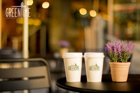 Vasos desechables Greentime.